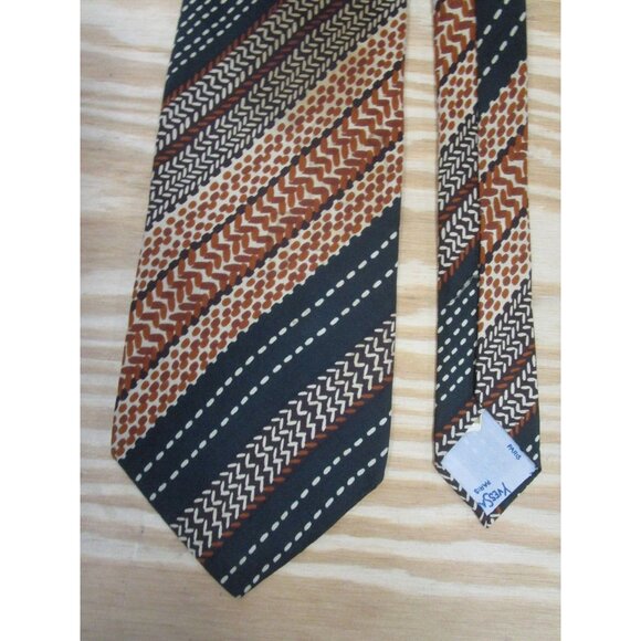 VINTAGE Yves Saint Laurent Neck Tie Silk Printed Formal Logo Designer* - Picture 2 of 9